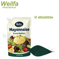 Sachet Doypack en plastique à bec verseur pour sauces liquides, qualité alimentaire, haute barrière, pour recharge de mayonnaise, ketchup, chili, BBQ, fabrication OEM