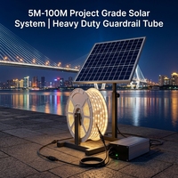 Bande LED solaire commerciale pour garde-corps, étanche IP65, 20M-100M, tube lumineux flexible robuste pour l'éclairage de ponts, routes et projets