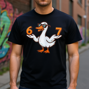 T-shirt Silly Goose 6 7 Meme Gen Alpha Slang Design, maglietta nera - Product Image 3