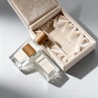 Botol Parfum Kaca Kotak Mewah Isi Ulang 30ml 50ml 100ml dengan Tutup Kayu dan Kotak