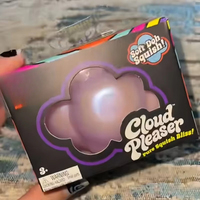 Jouet nuage moelleux à remontée lente, balle anti-stress nuage translucide en gelée, mini fidget pour les doigts pour soulager le stress