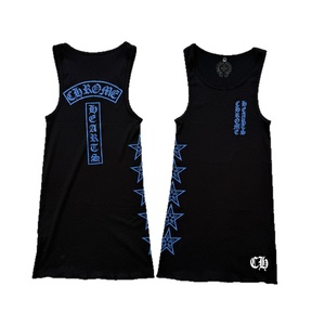 <span class=keywords><strong>Abito</strong></span> <span class=keywords><strong>Canotta</strong></span> Estivo in Maglia a Costine con Stampa a Cinque Stelle, Vestibilità Slim, Stile Streetwear, Collezione Chrome 25SS - Product Image 5