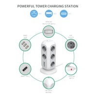 Worldplug électrique multi-prise tour multiprise prise prise de câble de carte d'extension ue avec une longueur de 2m