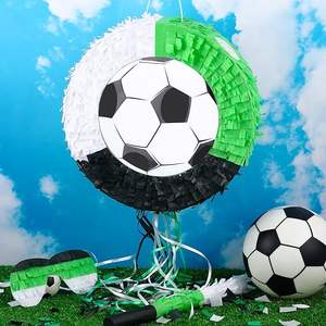 Bâton <span class=keywords><strong>de</strong></span> piñata en forme <span class=keywords><strong>de</strong></span> ballon <span class=keywords><strong>de</strong></span> football Nicro, en papier fait main, décoration <span class=keywords><strong>de</strong></span> fête d'anniversaire pour enfants, couleurs assorties, utilisation intérieure/extérieure - Product Image 1