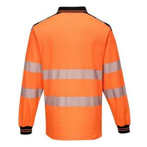 PORTWEST - T184OBR5XL PW3 <b>hi</b>-<b>vis</b> long sleeve <b>orange</b>/black polo shirt - EAN 5036108304226 <b>HI</b>-<b>VIS</b> WORKWEAR - Product Image 2
