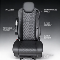 Siège pneumatique réglable confortable à suspension pneumatique pour camionnette légère 4x4 et camping-car
