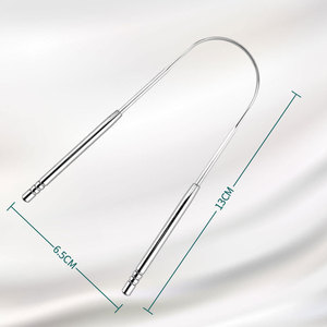 304 Stainless Steel U Shaped Tongue Scraper For Oral Care Bad Breath <b>Removal</b> - Product Image 3