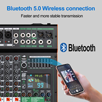 Mélangeur Audio DJ numérique professionnel TC8 8 canaux USB contrôleur de scène à coque métallique avec mélangeur de Console Audio effecteur DSP