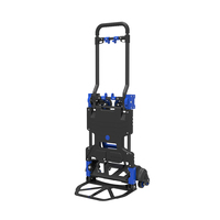 Chariot à main pliable de haute qualité 2 en 1, 8 roues, convertible, multifonctionnel, chariot à main pour déplacer des bagages