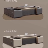 Meubles de bureau modernes de direction au prix d'usine, conception de luxe OEM, aluminium, 160 cm, 180 cm, 200 cm, bureau d'ordinateur en bois