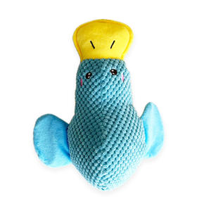 Cane di piccole e medie dimensioni eco-friendly per la pulizia dei denti giocattolo peluche ornitorinco per animali domestici cuscino resistente ai morsi - Product Image 5