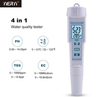 Testeur de qualité de l'eau numérique PH / TDS / EC / Thermomètre pour piscines, eau potable