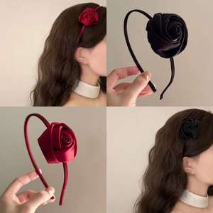 ربطة رأس للفتيات على شكل زهرة ورد لحفلات الزفاف ، ربطة رأس وردية للفتيات - Product Image 2