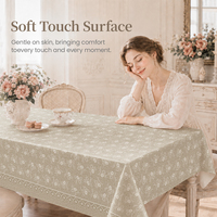 Nappe en PVC imitation dentelle, toucher doux, imperméable, rectangulaire, pour événements de mariage, vente en gros personnalisée