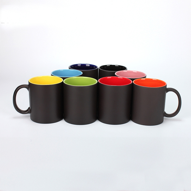 11oz Magic Ceramic Color Changing Coffee Mug with Two-Tone Inside Customized Design for Back to School