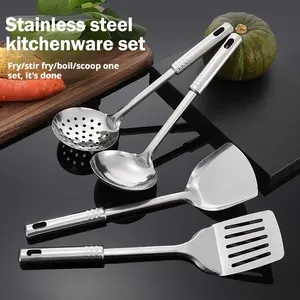 5PCS/SET Stainless Steel Practical Spatula <b>Kitchen</b> Utensil Set Cooking Tool Slotted Turner Rice Spoon Ladle Cooking Tools - Product Image 2