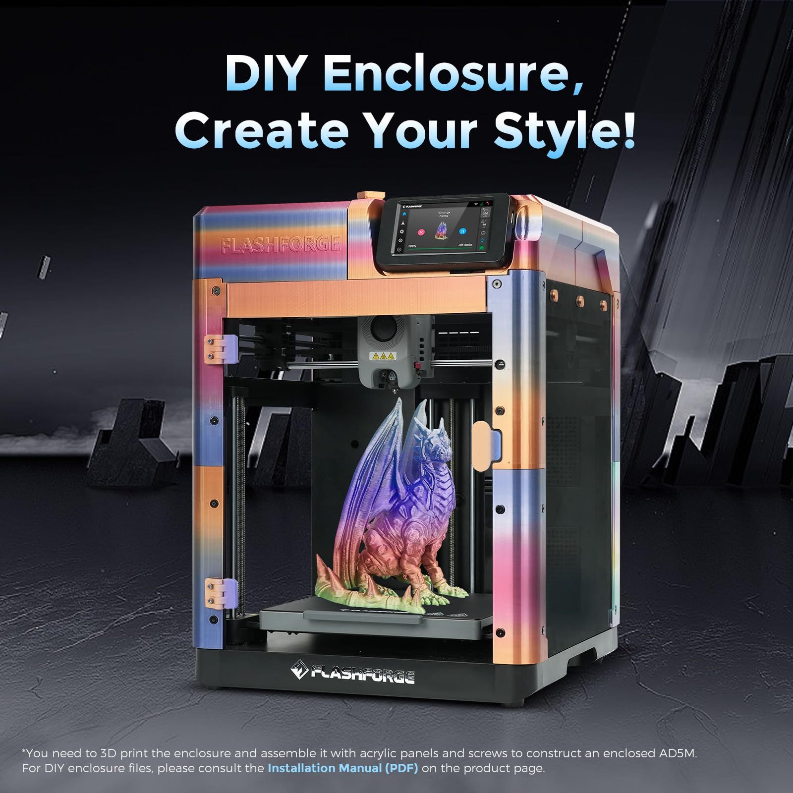 FLASHFORGE Adventurer 5M 3Dプリンター 220x220x220mm 自動レベリング対応