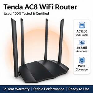 Versión Global <span class=keywords><strong>Router</strong></span> <span class=keywords><strong>WiFi</strong></span> Tenda AC8 5.0 AC1200M Usado, Compatible con IP6 POE TCP GSM, Doble Banda, Control Inteligente por APP, Cobertura Doméstica - Product Image 1
