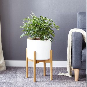 Support à plantes en bambou naturel <span class=keywords><strong>de</strong></span> style mid-century, largeur réglable, pour salon, convient aux pots <span class=keywords><strong>de</strong></span> plantes <span class=keywords><strong>de</strong></span> 8 à 12 pouces - Product Image 4