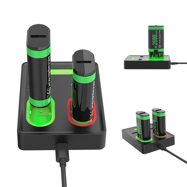 Rechargeable Battery Pack + Charging Dock for Xbox One Series S/X Controller