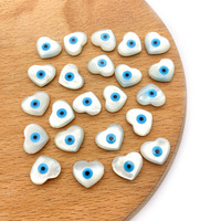 Perles en forme de cœur romantiques en coquillage blanc naturel, double face, effet goutte d'huile, pour la fabrication de colliers faits main