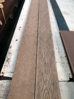 Plancher de terrasse en WPC creux à trous circulaires, léger, pour extérieur