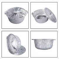 Couvercles de casseroles jetables en aluminium de qualité alimentaire, robustes, écologiques, moulés en pâte de cellulose, vente en gros de pots en aluminium pour la restauration