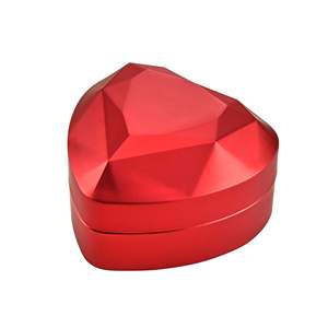 Boîte à bijoux LED en forme de cœur avec lumière bleue pour le rangement et la présentation de bagues, bracelets et pendentifs, logo personnalisé, matériau papier, Valenti - Product Image 4