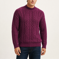 Designer Herren Pullover Retro Argyle-Muster Stehkragen Langarm Gestrickter Baumwoll-Pullover mit Individuellem Logo