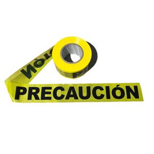 Ruban de signalisation de sécurité Wesure jaune et blanc imprimé en PE, modèle S6108, avec impression personnalisée, options multicolores, logo et longueur sur mesure - Product Image 1