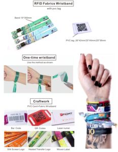 Pulseras Tejidas Ajustables de Un Solo Uso con Logotipo en Relieve de Arte Popular Ecológico Personalizado para Eventos, Pulseras de Admisión para Conciertos y Ferias Comerciales - Product Image 6