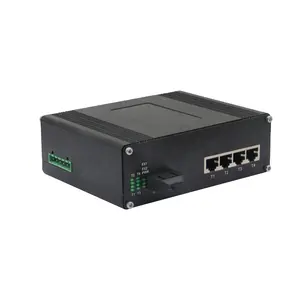 Industrial 4-Port 10/100TX 802.3at+1port100base-FX Gigabit Switch have RJ45 2KM POE+ Network Switches