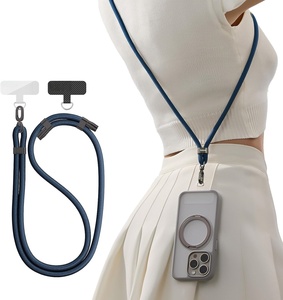 Sangle de téléphone tressée bleue réglable, cordon anti-chute pour smartphone, à porter en bandoulière ou autour du cou - Product Image 2