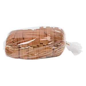 100-teiliges Paket große 100% wiederverwendbare durchsichtige PET/LDPE-Brot-Brot-Taschen in Lebensmittelqualität mit LDPE-Seitenverschluss Kuchenbeutel Bindungen Süßigkeiten Sushi-Aufbewahrung