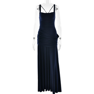 <span class=keywords><strong>Vestido</strong></span> <span class=keywords><strong>amarillo</strong></span> elegante sin tirantes con abertura para mujer 2026, al por mayor, con varillas, para fiesta de verano, estilo urbano, liso, para dama - Product Image 5
