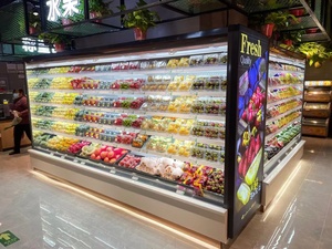 Tùy chỉnh duy nhất-nhiệt độ làm mát không khí thương mại mở máy làm lạnh/sữa & rau hiển thị tủ lạnh với tự động rã đông - Product Image 2