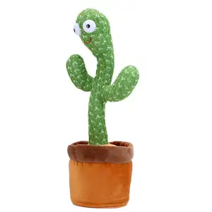 2023 Amazo Talking Game Singing Plush Toy Recording Musical Toy Dancing Cactus Education baby toy