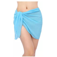 Sarong de plage personnalisé pour femmes, couvre-maillot de bain, enveloppe courte et transparente pour maillot de bain