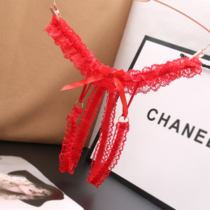 Tanga Sexy Transparente de Cintura Baja con Encaje para Mujeres Jóvenes - Product Image 1