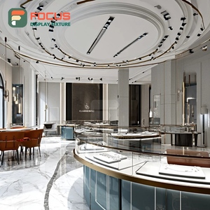 High Visibility Jewelry Shop Display Metal Frame Mall Counter Glass Showcase - Product Image 3