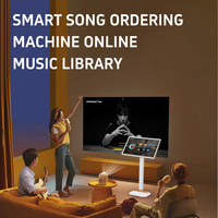 Ensemble karaoké domestique 3-en-1 tout-en-un avec écran tactile capacitif HD de 19,5 pouces, système Android haute performance de 500 Go, WiFi et Cloud Song