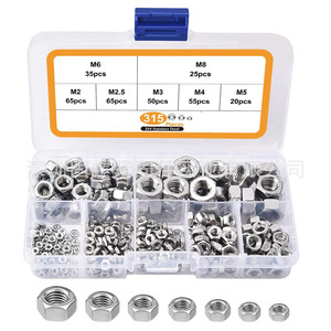 304 Stainless Steel Hex Nuts <b>Set</b> 315Pcs Din934 Grade A Home Maintenance <b>Tool</b> Case Kit - Product Image 2