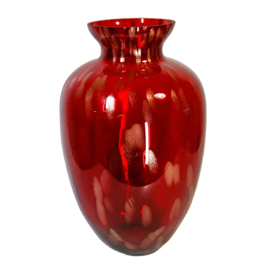 ガラス製の花瓶で環境に配慮したユニークなデザインのイタリア製手作り品