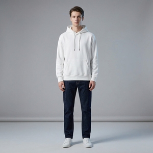 Sweat-shirt à capuche en molleton <span class=keywords><strong>jaune</strong></span> doux et respirant 80% coton / 20% polyester 300g pour un usage quotidien décontracté Aucun avis pour le moment - Product Image 3