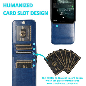 Pour iPhone 14 portefeuille avec porte-cartes, béquille en cuir PU de qualité supérieure, fentes pour cartes, housse de fermoir magnétique pour iPhone 14 Pro Max - Product Image 3