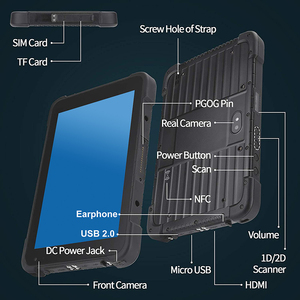 Tablette <span class=keywords><strong>8</strong></span> pouces Robuste Wins 4G 128G 4G LTE <span class=keywords><strong>GPS</strong></span> 700nit IP67 Intel CPU Robuste Étanche Tablette - Product Image 4