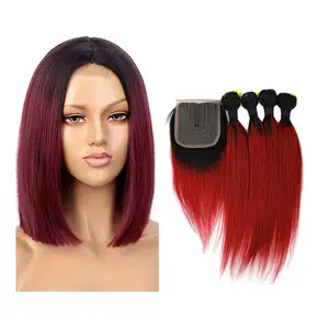 Cheap 2 tone Straight Hair For Braids Peruvian Packing Blend Bundles With Closure Natural Supplier Human Hair Extension