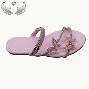 Sandalias de Mujer Tipo Mule con Lazo y Pedrería, Antideslizantes, Transpirables y Ligeras, de Alta Calidad y a la Moda, para Venta al Por Mayor con MOQ Bajo - Product Image 4