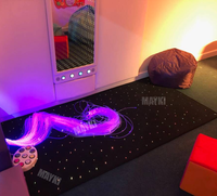Tapis mural LED à fibres optiques effet ciel étoilé 1,2x1,2m, changeant de couleur, pour salle sensorielle, stimulation visuelle