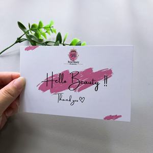 Luxus personal isierte Förderung danke Geschenk karte individuell gedruckt in 300g/m² Karton Kraft papier beschichtetes Papier für Unternehmen - Product Image 2